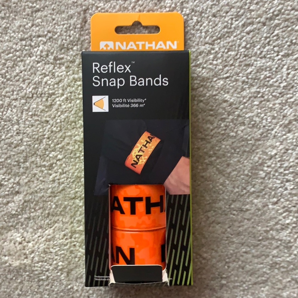 NATHAN REFLEX REFLECTIVE SNAP BANDS 2-PACK ORANGE - Picture 4 of 6